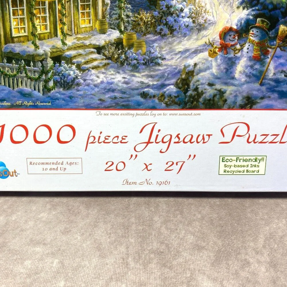 Country Shopping 1000 Piece Jigsaw Puzzle By Nicky Boehme SunsOut Complete